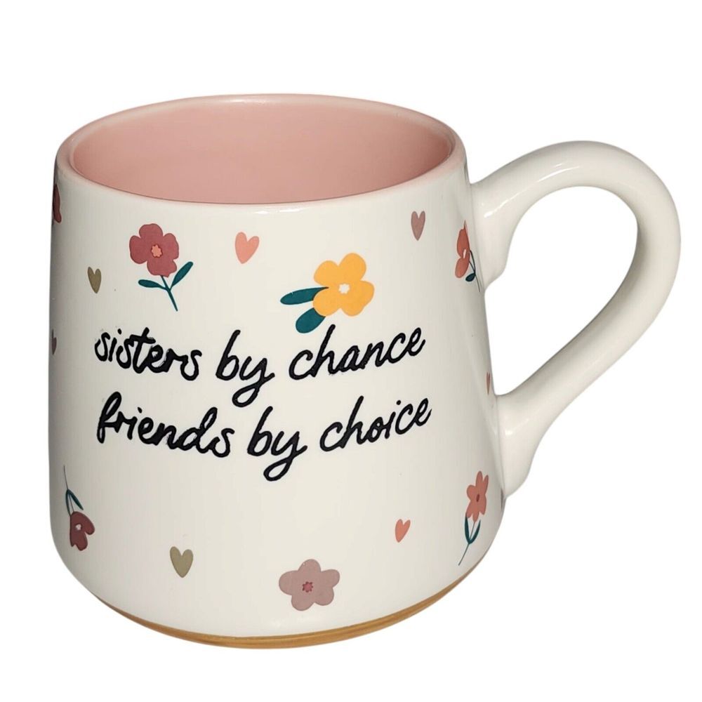 Sisters by Chance‎ Friends by Choice Coffee Mug 16oz by Sunday Morning Ceramics